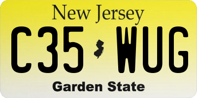 NJ license plate C35WUG