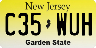 NJ license plate C35WUH