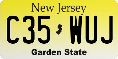 NJ license plate C35WUJ
