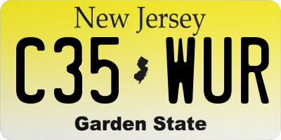 NJ license plate C35WUR