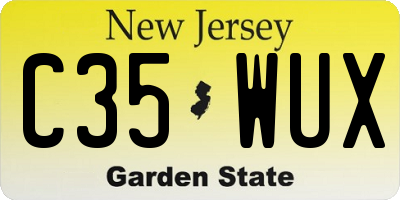 NJ license plate C35WUX
