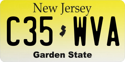NJ license plate C35WVA