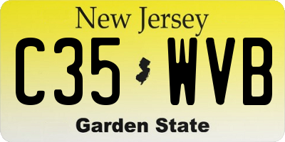 NJ license plate C35WVB