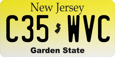 NJ license plate C35WVC