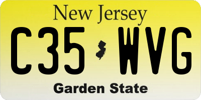 NJ license plate C35WVG
