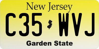 NJ license plate C35WVJ