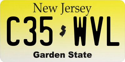 NJ license plate C35WVL