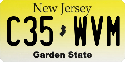 NJ license plate C35WVM