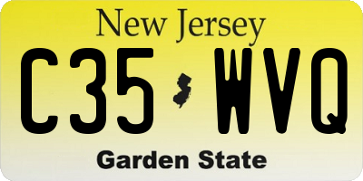 NJ license plate C35WVQ