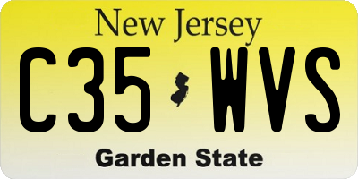 NJ license plate C35WVS