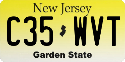 NJ license plate C35WVT