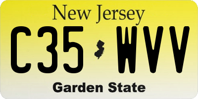 NJ license plate C35WVV