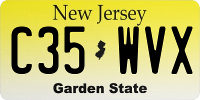 NJ license plate C35WVX