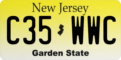NJ license plate C35WWC