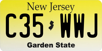 NJ license plate C35WWJ