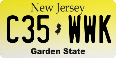 NJ license plate C35WWK
