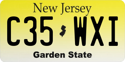 NJ license plate C35WXI