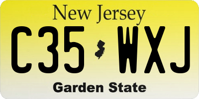 NJ license plate C35WXJ