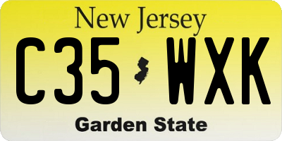 NJ license plate C35WXK