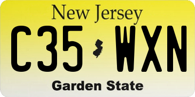 NJ license plate C35WXN