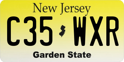 NJ license plate C35WXR