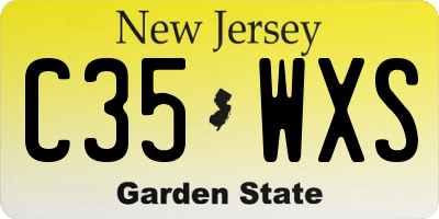 NJ license plate C35WXS