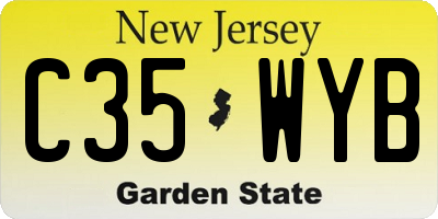 NJ license plate C35WYB