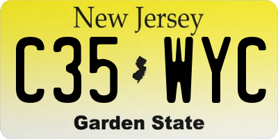 NJ license plate C35WYC