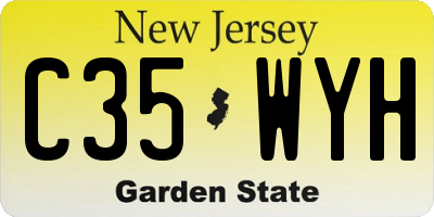 NJ license plate C35WYH
