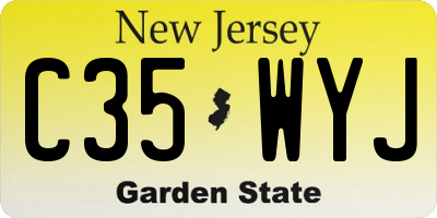 NJ license plate C35WYJ