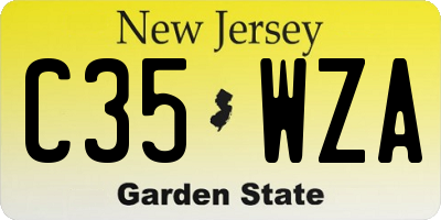 NJ license plate C35WZA