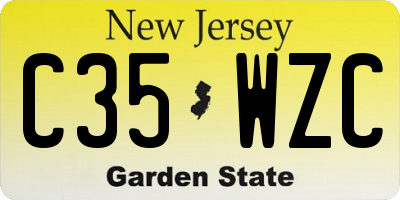 NJ license plate C35WZC