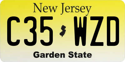 NJ license plate C35WZD