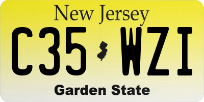 NJ license plate C35WZI