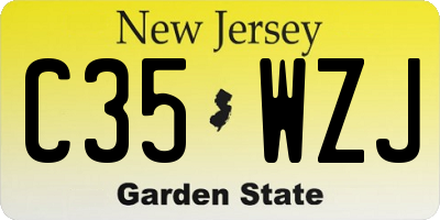 NJ license plate C35WZJ