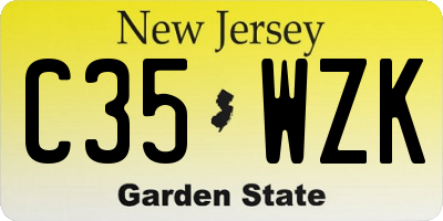 NJ license plate C35WZK