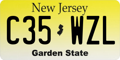 NJ license plate C35WZL