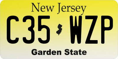 NJ license plate C35WZP