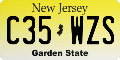 NJ license plate C35WZS
