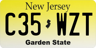NJ license plate C35WZT