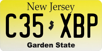 NJ license plate C35XBP