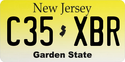NJ license plate C35XBR