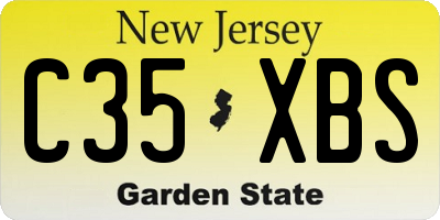NJ license plate C35XBS