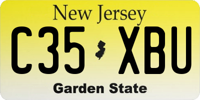 NJ license plate C35XBU