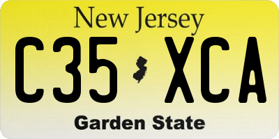 NJ license plate C35XCA