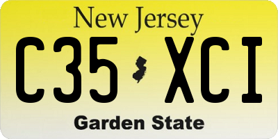NJ license plate C35XCI