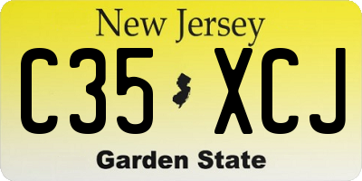 NJ license plate C35XCJ
