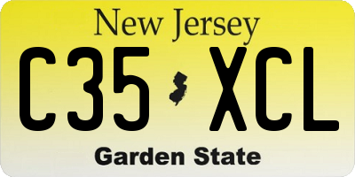 NJ license plate C35XCL