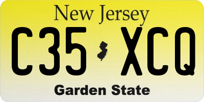 NJ license plate C35XCQ