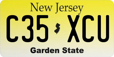 NJ license plate C35XCU